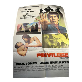 Vintage 1967 Privilege Movie Poster