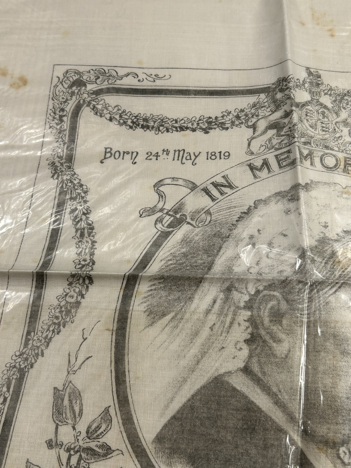 Antique Queen Victoria Commemorative Linen 1901 - Image 4