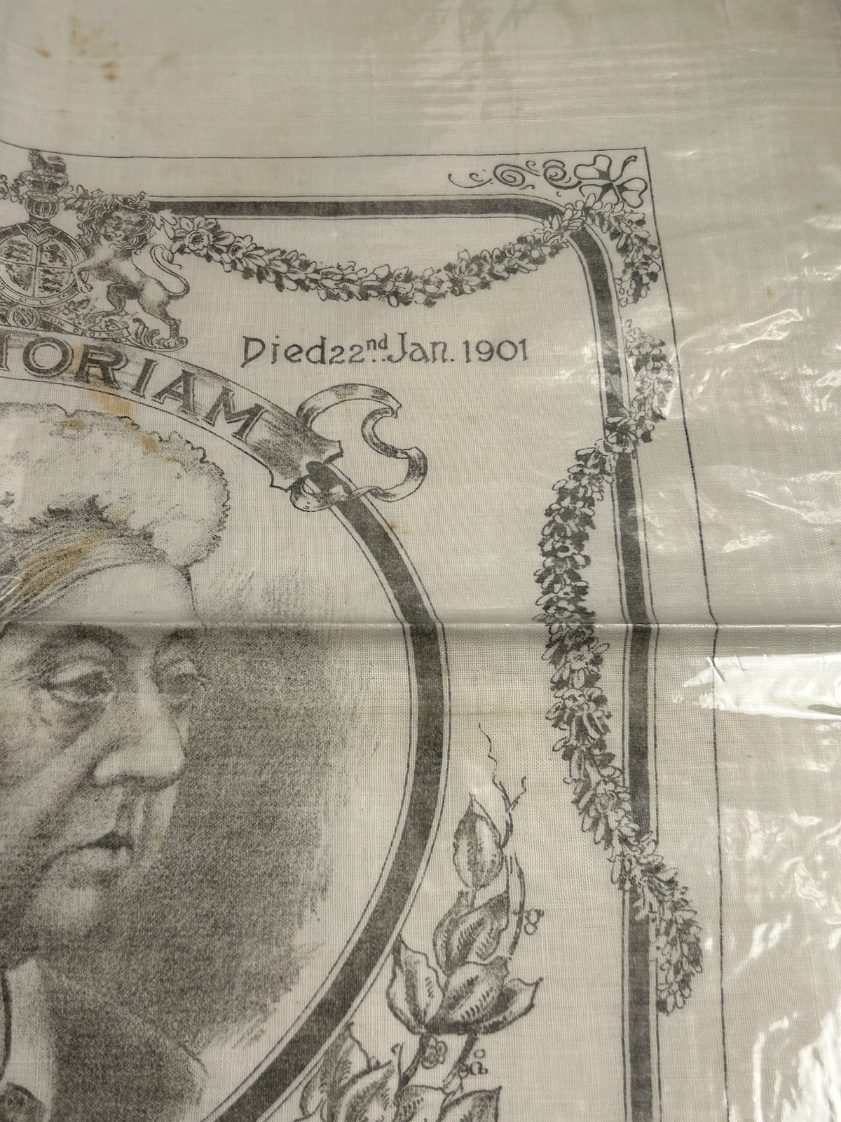 Antique Queen Victoria Commemorative Linen 1901 - Image 5