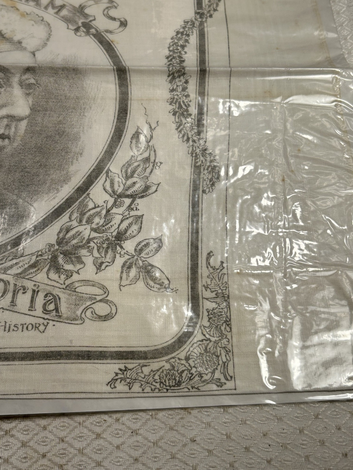 Antique Queen Victoria Commemorative Linen 1901 - Image 8