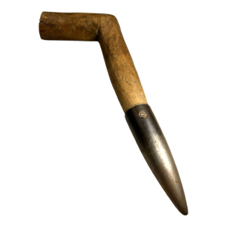 Antique Cast Iron & Wood Garden Dibber for Planting Bulbs