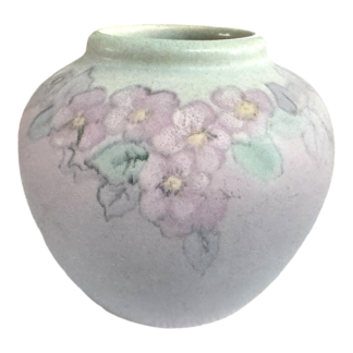 Antique Hudson Weller Pottery Matte Glaze Floral Vase (Signed, Dorothy England)