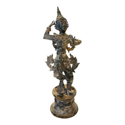 Antique Thailand Bronze Dancing Entertainer Figural Statue