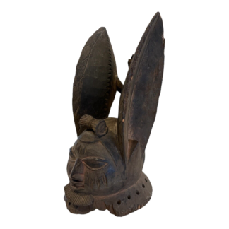Antique African Wood Carved Yoruba Geleda Helmet Head Mask