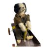 Antique Folk Art Stuffed Puppy Dog on Wagon Pull Toy - Image 10