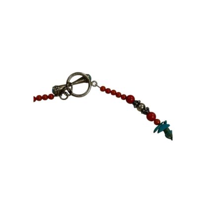 Vintage Native American Navajo Sterling Silver  Turquoise Cross Pendant Necklace - Image 6
