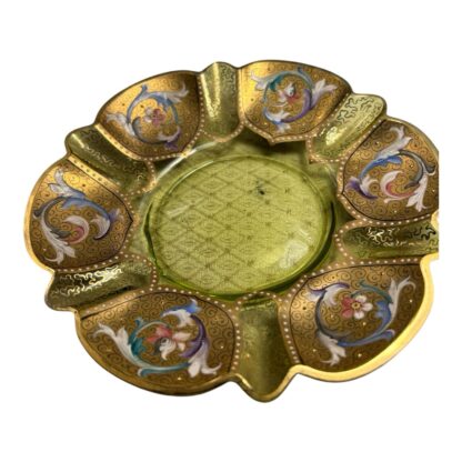 Antique Bohemian Moser Hand Painted Small Bowl - Image 3