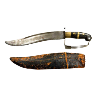 Antique India Indian Large Kukri Gurkha Fighting Knife with Shield