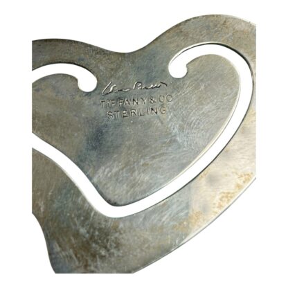 Vintage Tiffany & Co Heart Shape Sterling Siver Book Mark and Pouch - Image 3