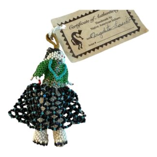 Vintage Zuni Native American Beaded Doll Ornament