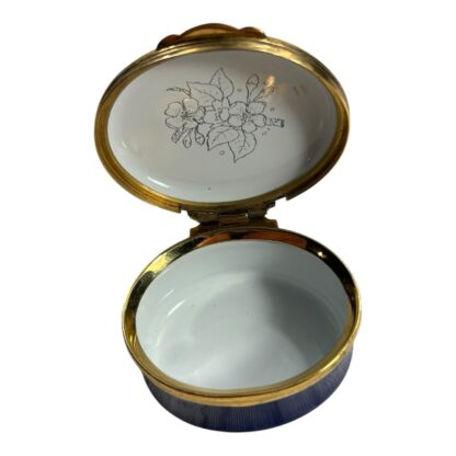 Vintage Crummles England Porcelain Blue Lidded Trinket Box - Image 6