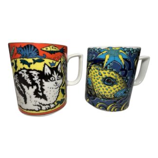 Vintage Bopla Lagenthal Swiss Made Set of Two 2 Coffee Mugs