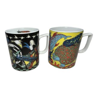 Vintage Bopla Lagenthal Swiss Made Set of Two 2 Coffee Mugs