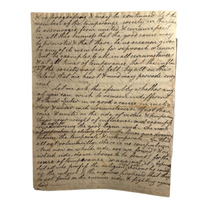 Antique Hand Written Temperance Sermon by Rev. Jonathan Harthing - Image 5