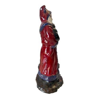 Vintage Folk Art Pottery Holiday Santa Figurine (Signed) - Image 4
