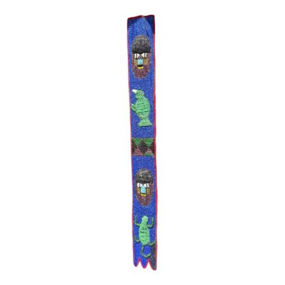 Vintage Hand Made African Nigerian Beaded Wall Hanging Sash - Image 2