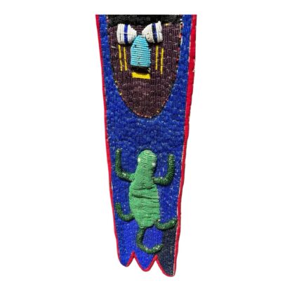 Vintage Hand Made African Nigerian Beaded Wall Hanging Sash - Image 6
