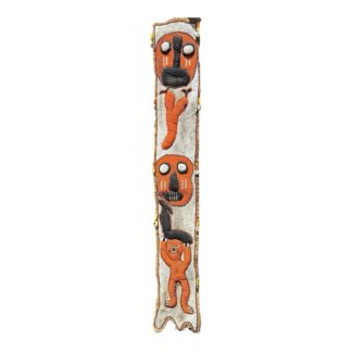 Vintage Hand Made African Nigerian Halloween Beaded Wall Hanging Sash