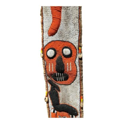 Vintage Hand Made African Nigerian Halloween Beaded Wall Hanging Sash - Image 5