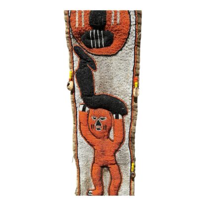 Vintage Hand Made African Nigerian Halloween Beaded Wall Hanging Sash - Image 6