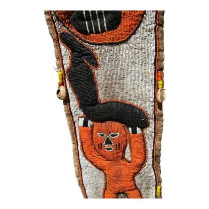 Vintage Hand Made African Nigerian Halloween Beaded Wall Hanging Sash - Image 9