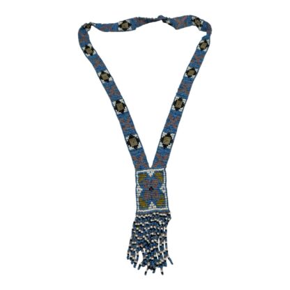 Antique Native American Cermonial Beaded Sash Necklace