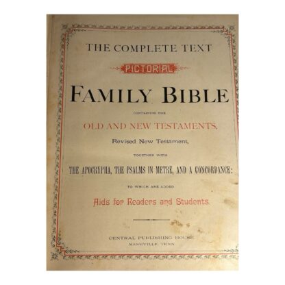 Antique Oversize Leather Bound Family Bible - Image 10