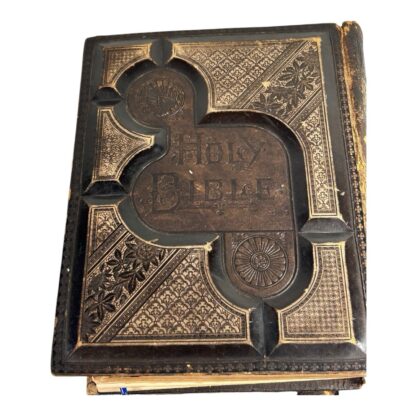 Antique Oversize Leather Bound Family Bible - Image 21