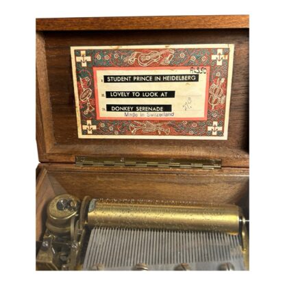 Vintage Swiss Thorens 3 Song Music Box - Image 3