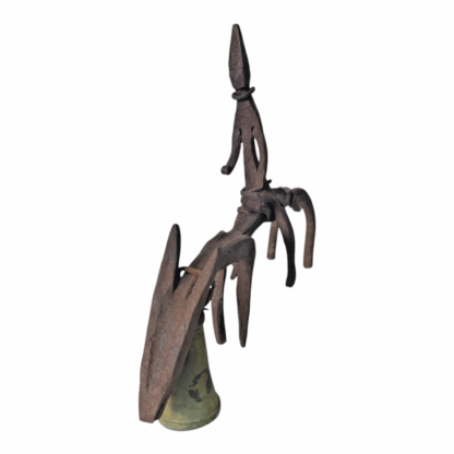 Antique African Abstract Iron Currency Sculpture with Ritual Bell - Image 7