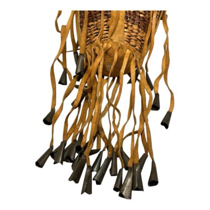 Vintage Native American Apache Burden Basket with Tipped Tassels - Image 5
