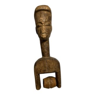 Antique Hand Carved African Baule Tribal Art Heddle Pulley