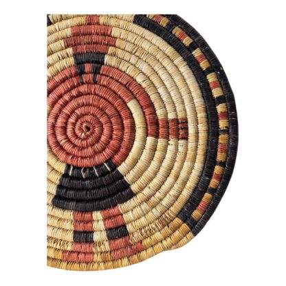 Vintage Native American Hopi Coiled Figural Flat Mudhead Wall Hanging Basket - Image 11