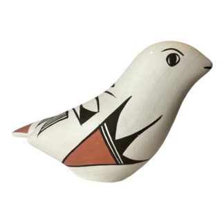 Vintage Native American Acoma Pottery Polychrome Effigy Bird Vessel