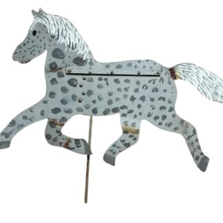 Antique Farmhouse Primitive Folk Art Running Horse Metal Weathervane