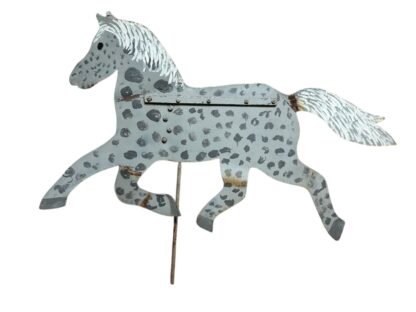 Antique Farmhouse Primitive Folk Art Running Horse Metal Weathervane