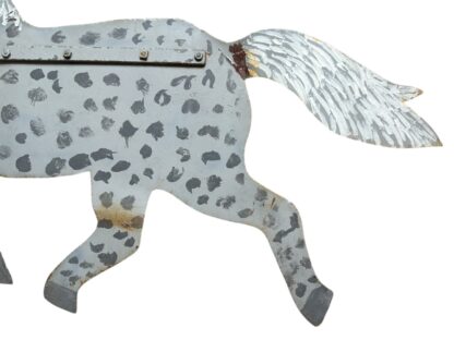 Antique Farmhouse Primitive Folk Art Running Horse Metal Weathervane - Image 3