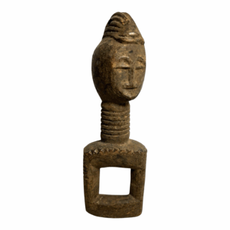 Antique Hand Carved African Baule Tribal Art Heddle Pulley