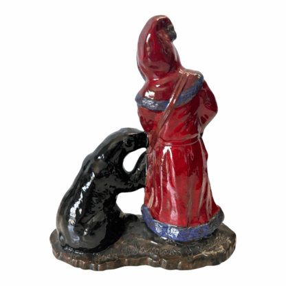 Vintage Folk Art Pottery Holiday Santa Figurine (Signed) - Image 10