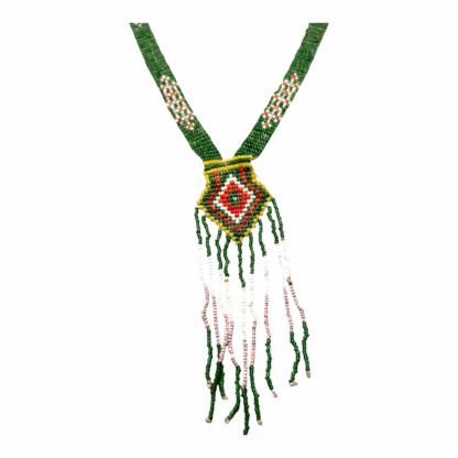 Antique Native American Cermonial Beaded Sash Necklace - Image 3