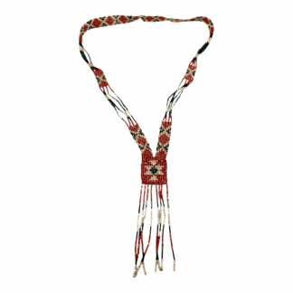 Antique Native American Cermonial Beaded Sash Necklace