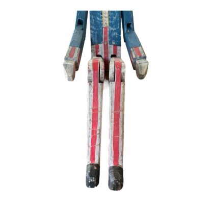 Vintage Americana Handmade Folk Art Wooden Uncle Sam Figure Sculpture - Image 7