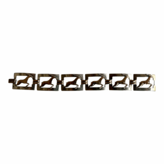 Vintage Kreisler Rose Gold Filled Sterling Silver Gazelle Bracelet