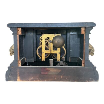 Antique Gilbert Bristol Mantel Clock with Brass Detailing & Pillars - Image 8
