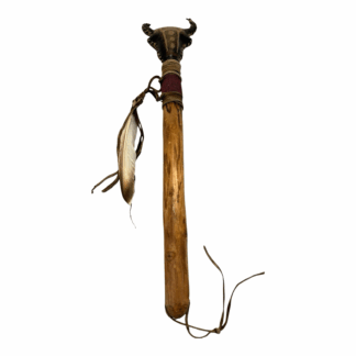 Antique Native American Rawhide Buffalo Rattle