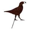 Antique Rustic Folk Art Metal Bobwhite Bird Garden Stake Yard Decor