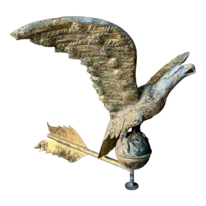 Antique Americana Handmade Rustic Gold Gilt Eagle Weathervane - Image 3