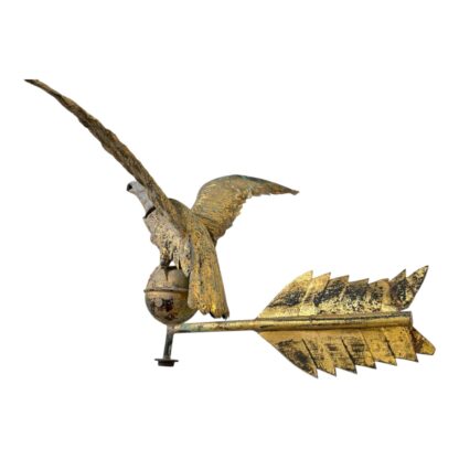 Antique Americana Handmade Rustic Gold Gilt Eagle Weathervane - Image 10