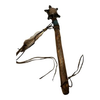Antique Native American Rawhide Turtle Rattle