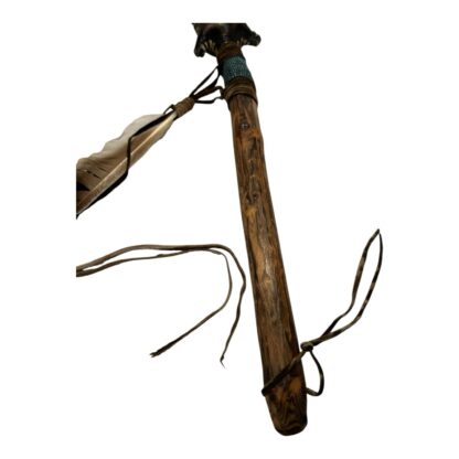 Antique Native American Rawhide Turtle Rattle - Image 5